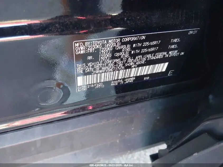 2021 TOYOTA RAV4 HYBRID XLE