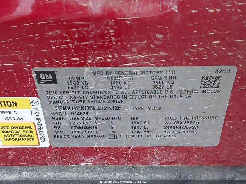 2014 GMC ACADIA SLE-2