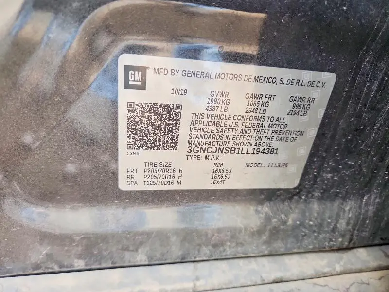 2020 CHEVROLET TRAX LS  