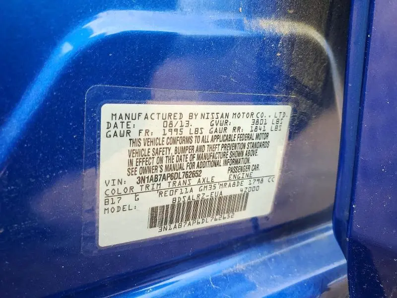 2013 NISSAN SENTRA S  