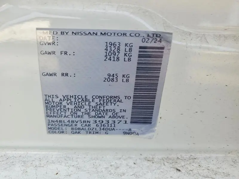 2024 NISSAN ALTIMA S  