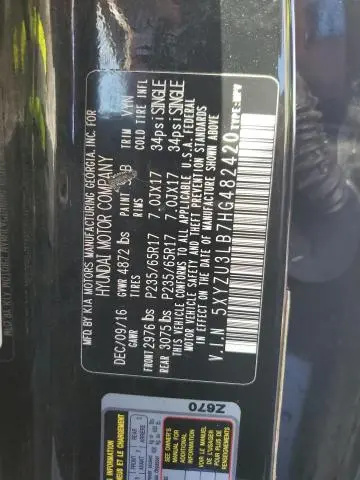 2017 HYUNDAI SANTA FE SPORT   