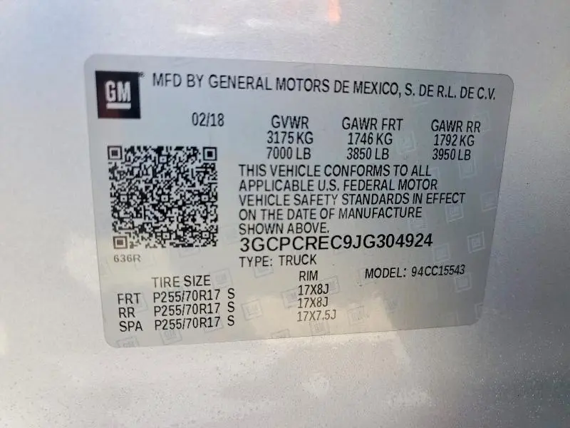 2018 CHEVROLET SILVERADO C1500 LT  