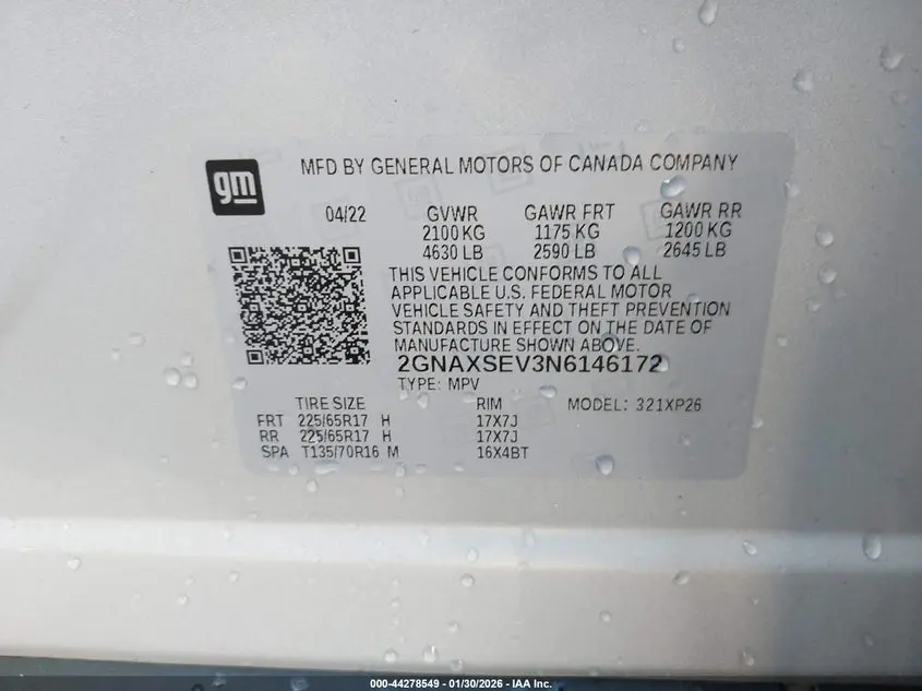 2022 CHEVROLET EQUINOX AWD LS