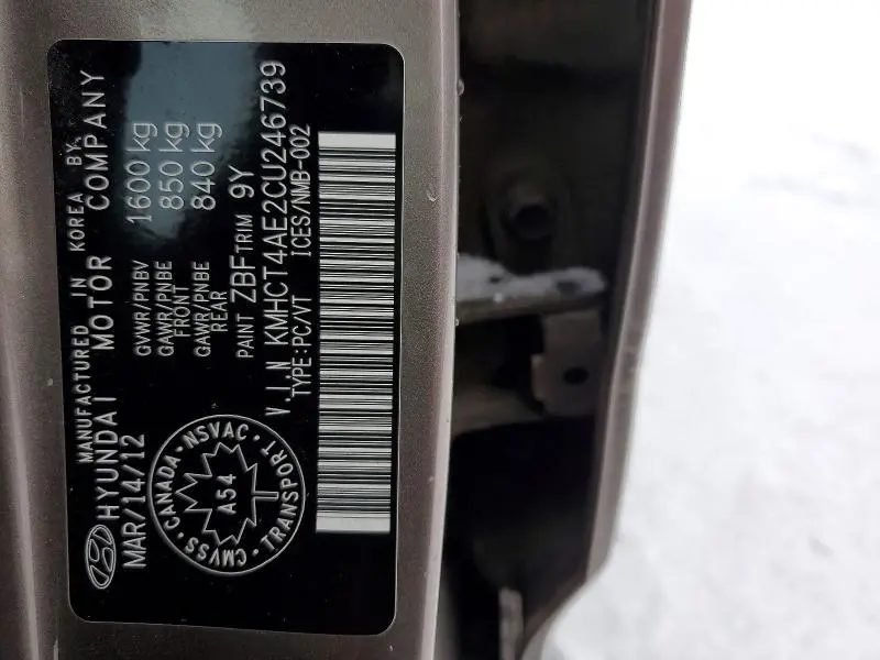 2012 HYUNDAI ACCENT GLS  