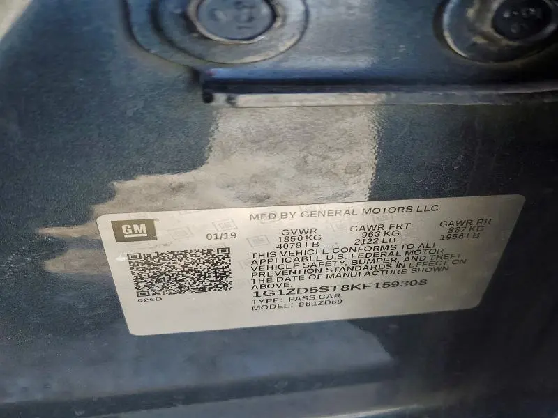 2019 CHEVROLET MALIBU LT  