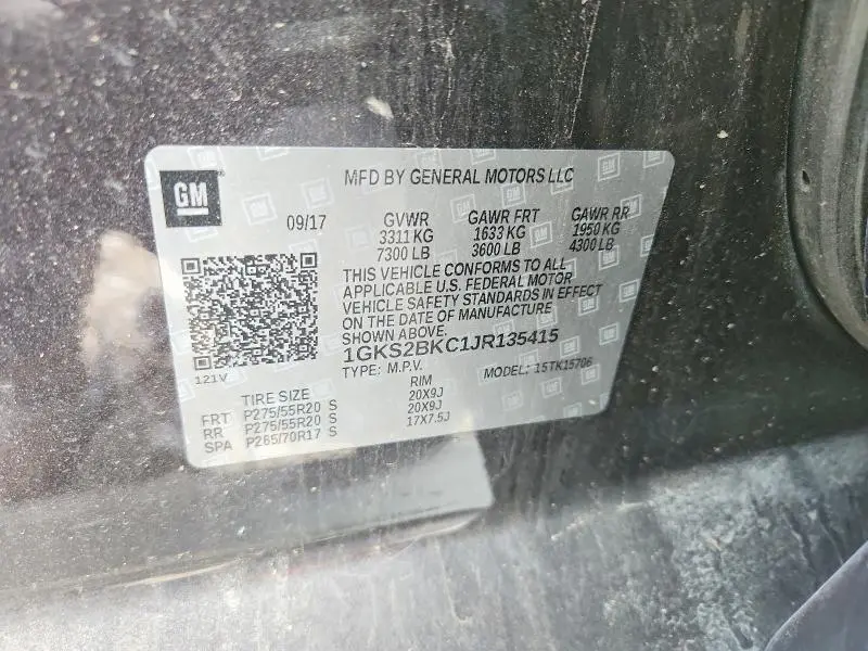 2018 GMC YUKON SLT  
