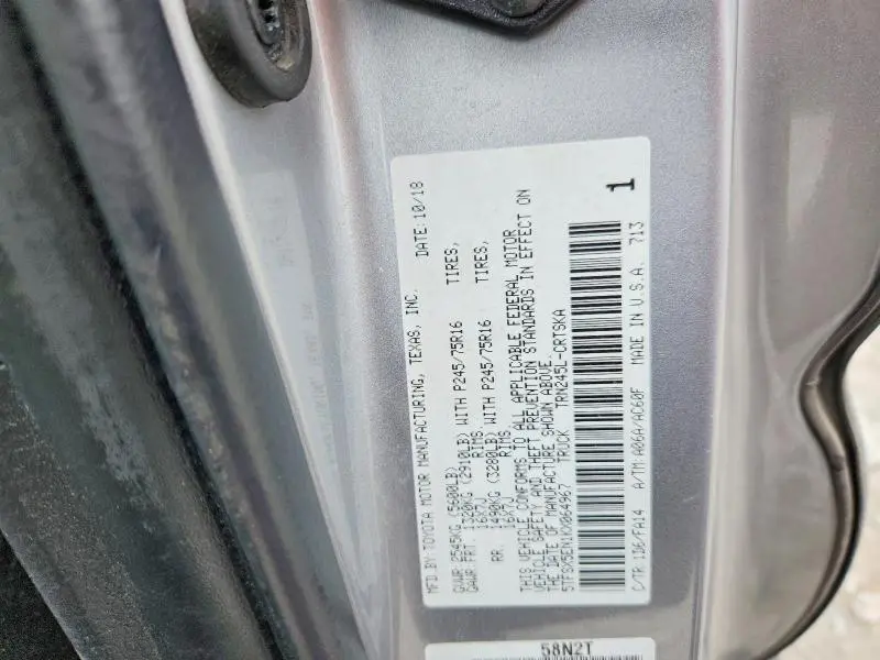 2019 TOYOTA TACOMA SR  