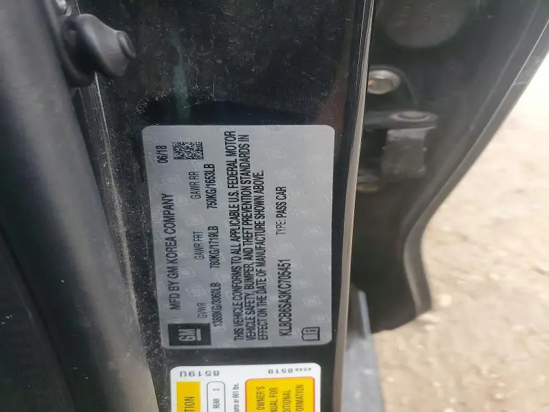 2019 CHEVROLET SPARK LS  