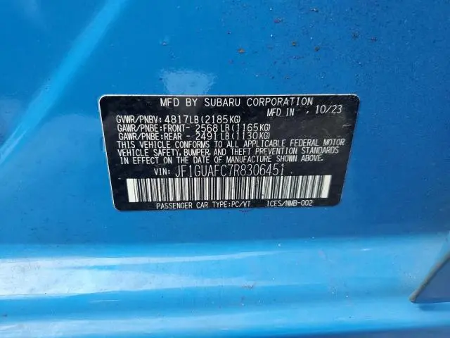 2024 SUBARU IMPREZA SPORT