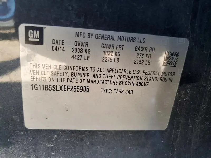 2014 CHEVROLET MALIBU LS  