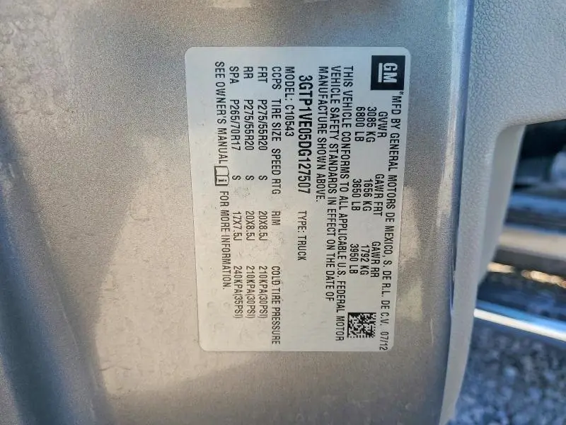 2013 GMC SIERRA C1500 SLE  