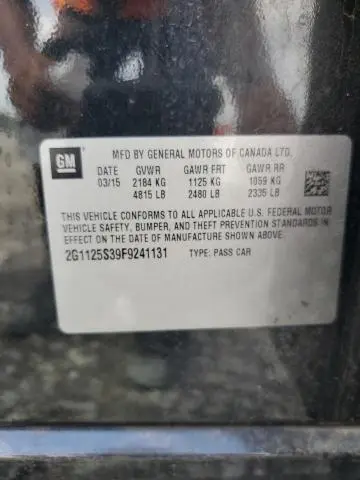 2015 CHEVROLET IMPALA LT  