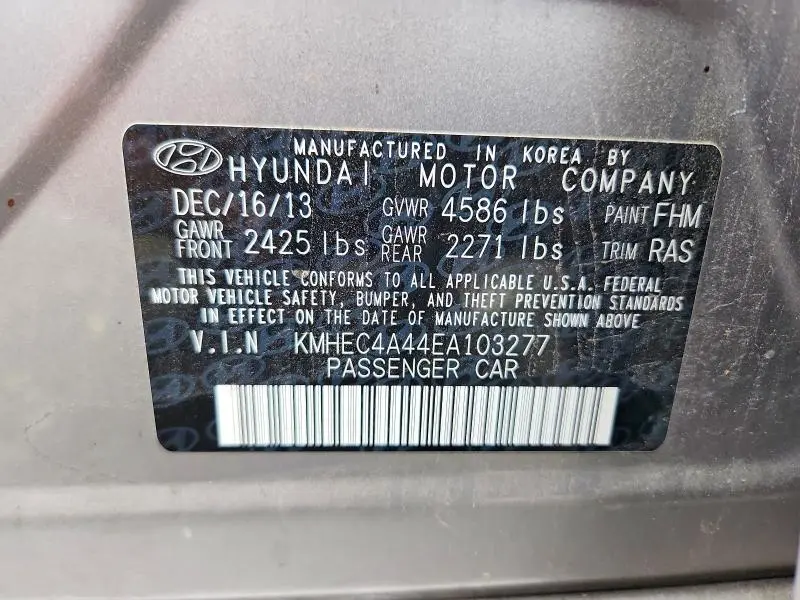 2014 HYUNDAI SONATA HYBRID  