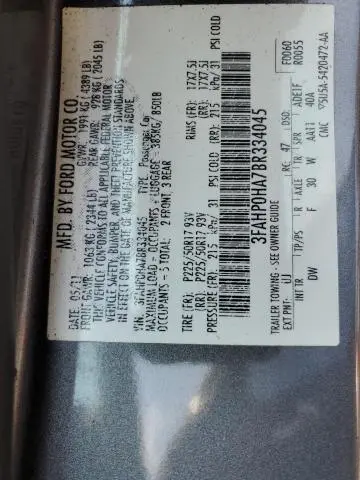 2011 FORD FUSION SE