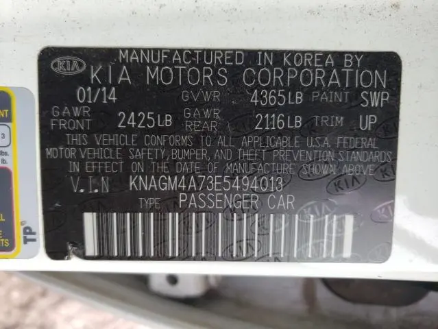 2014 KIA OPTIMA LX