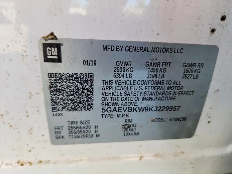 2019 BUICK ENCLAVE PREMIUM  