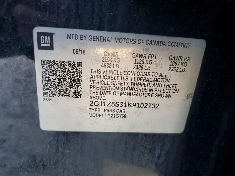 2019 CHEVROLET IMPALA LT  