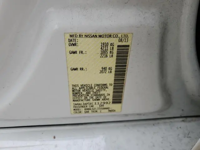 2014 NISSAN ALTIMA 2.5  