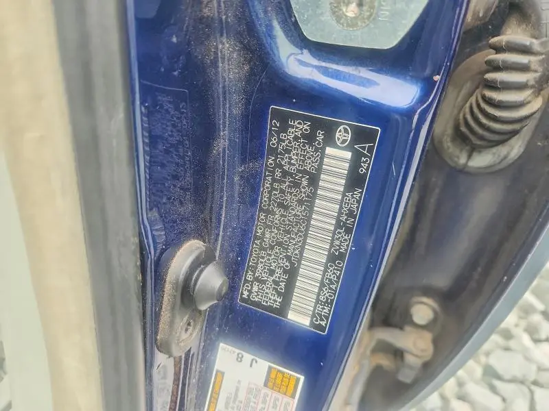2012 TOYOTA PRIUS TWO  