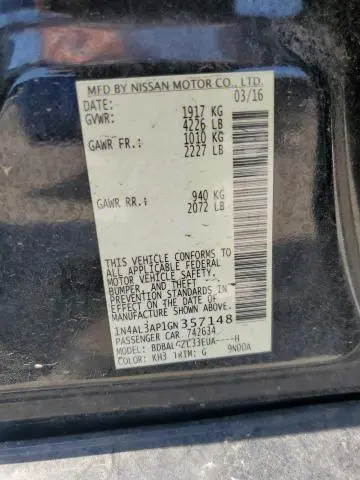 2016 NISSAN ALTIMA 2.5  