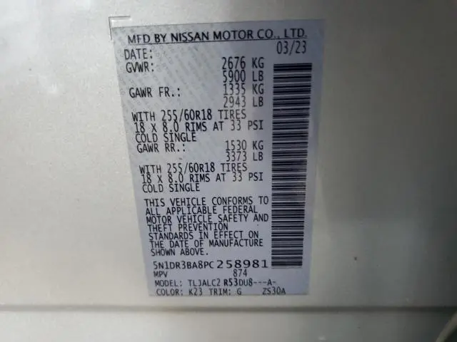 2023 NISSAN PATHFINDER SV  