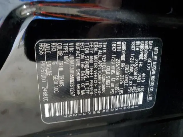 2021 NISSAN ROGUE SV