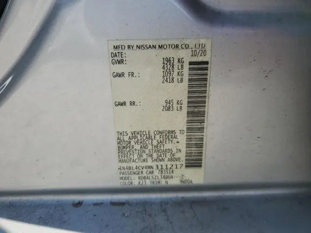 2021 NISSAN ALTIMA SR  