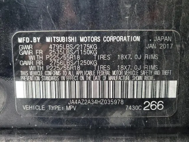 2017 MITSUBISHI OUTLANDER ES
