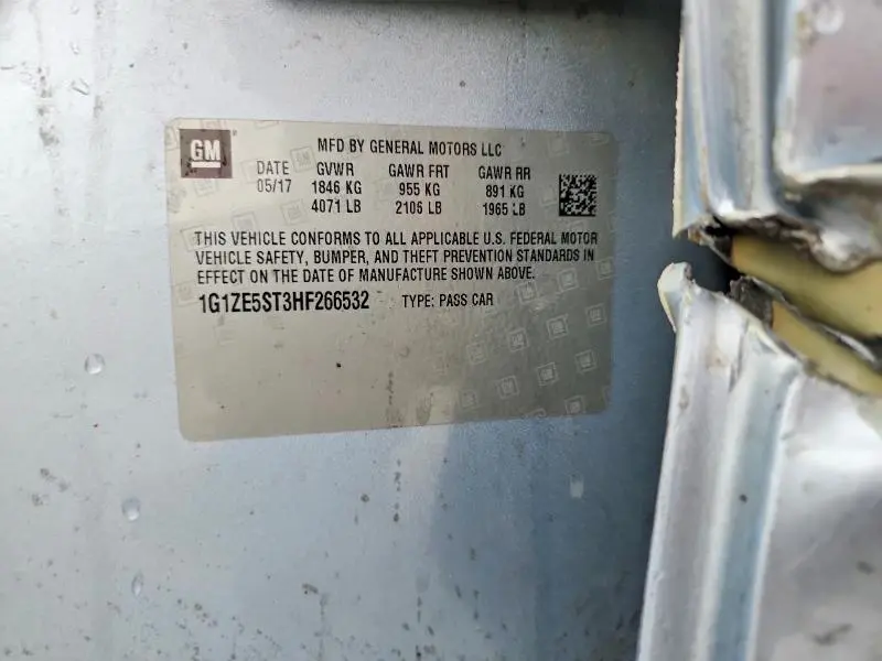 2017 CHEVROLET MALIBU LT  