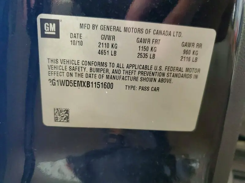 2011 CHEVROLET IMPALA POLICE  
