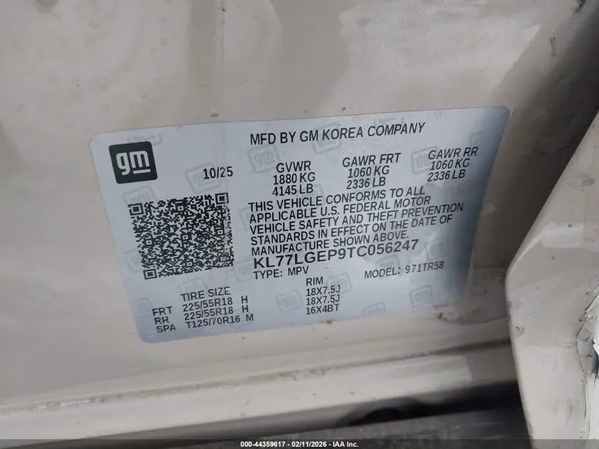 2026 CHEVROLET TRAX FWD 1RS