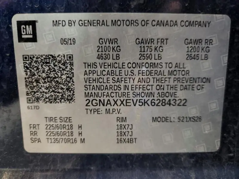 2019 CHEVROLET EQUINOX PREMIER  