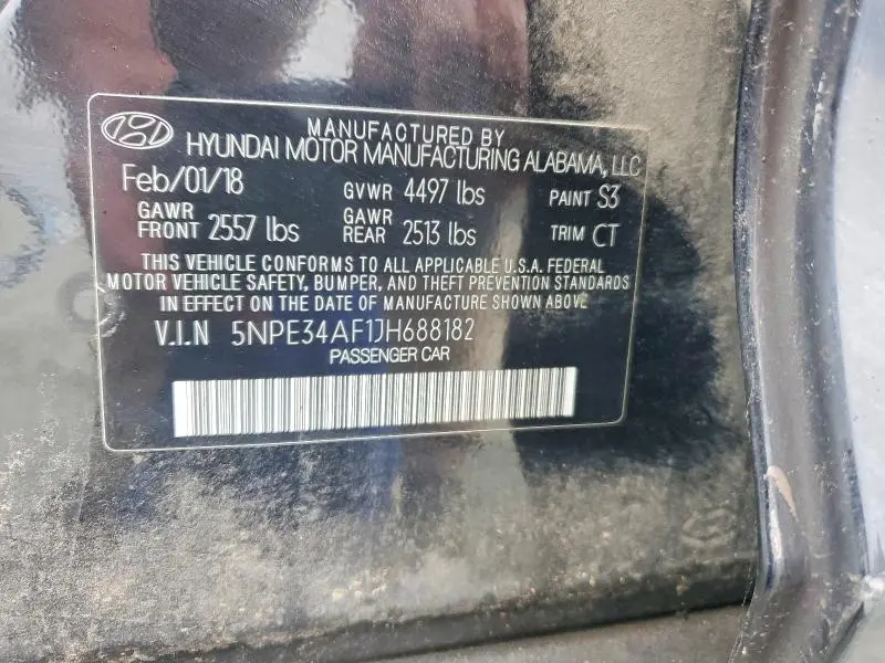 2018 HYUNDAI SONATA SEL  