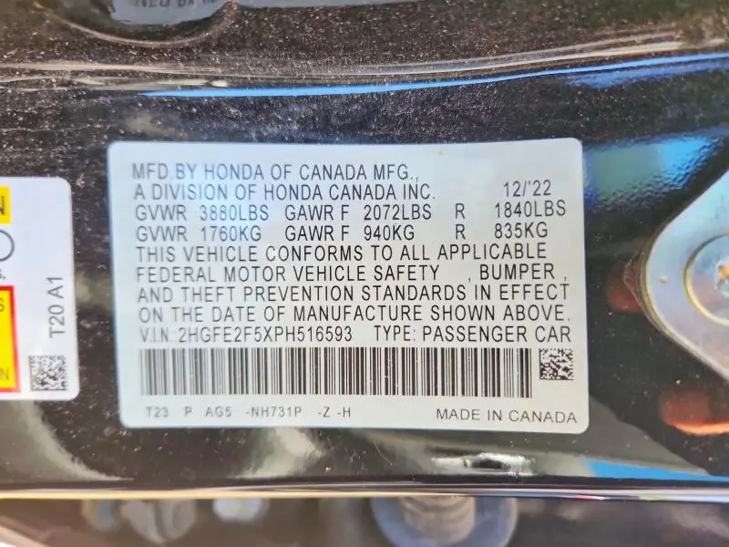 2023 HONDA CIVIC SPORT  