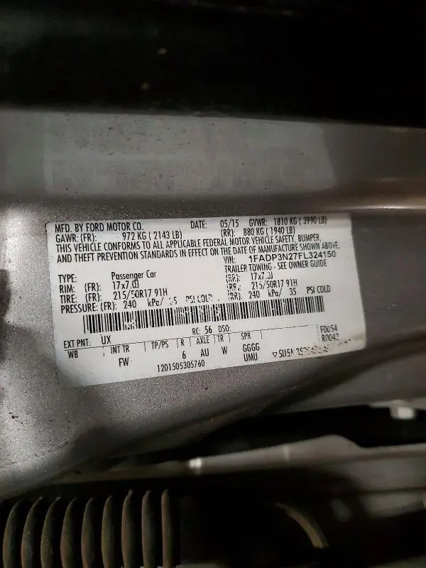 2015 FORD FOCUS TITANIUM  