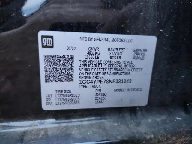 2022 CHEVROLET SILVERADO K2500 HEAVY DUTY LTZ  