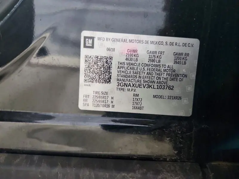 2019 CHEVROLET EQUINOX LT  