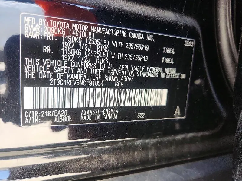 2022 TOYOTA RAV4 XLE PREMIUM  
