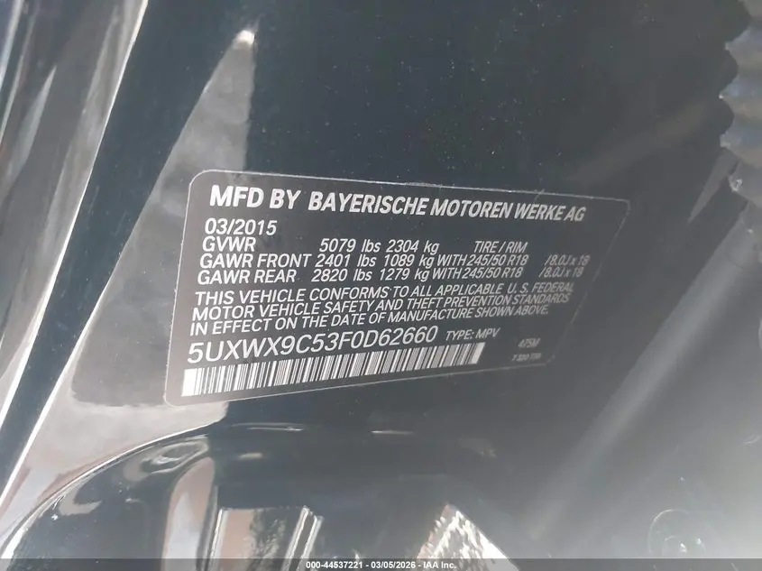 2015 BMW X3 XDRIVE28I