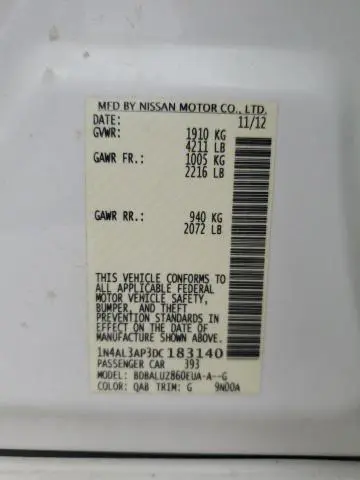 2013 NISSAN ALTIMA 2.5  