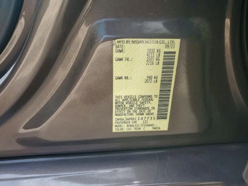 2014 NISSAN ALTIMA 2.5 SL  