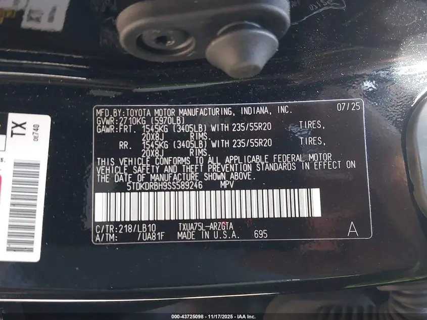 2025 TOYOTA HIGHLANDER LIMITED
