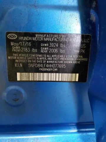 2017 HYUNDAI ELANTRA SE