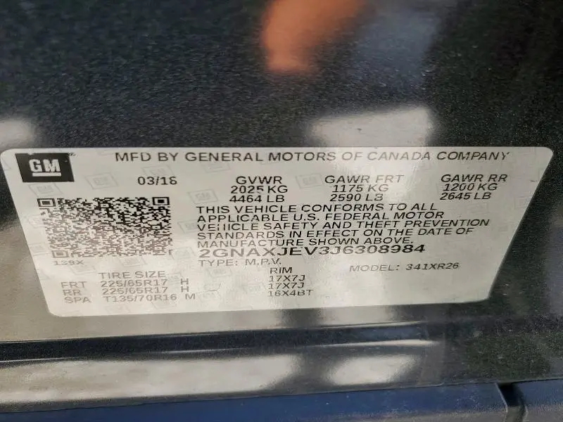 2018 CHEVROLET EQUINOX LT  