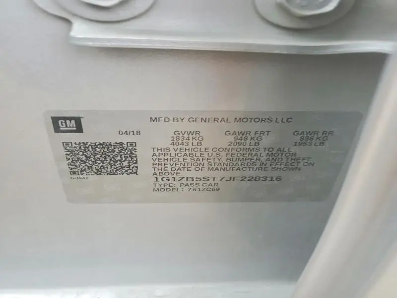 2018 CHEVROLET MALIBU LS  