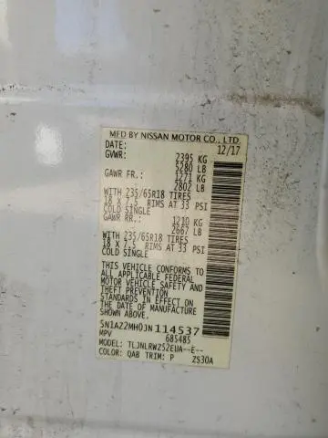 2018 NISSAN MURANO S