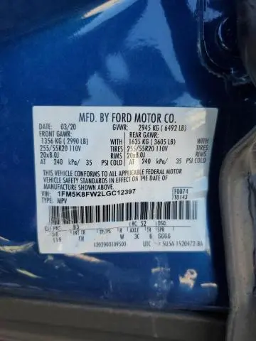 2020 FORD EXPLORER LIMITED  