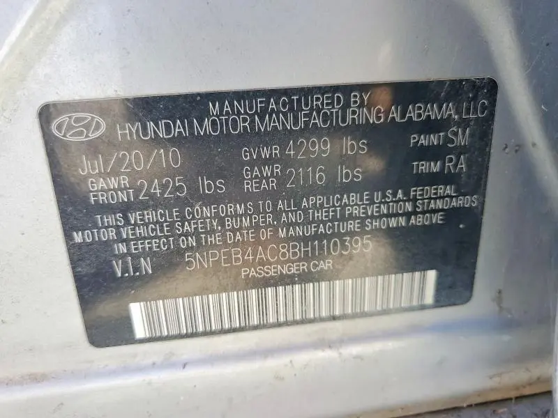 2013 HYUNDAI SONATA GLS  