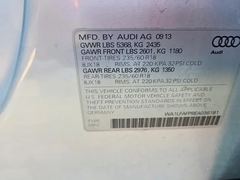 2014 AUDI Q5 PREMIUM PLUS  